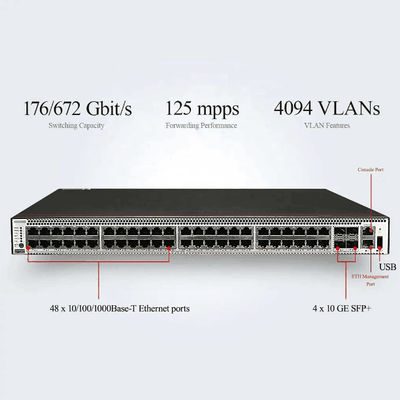 Porte Ethernet 48*10/100/1000BASE-T e porte SFP 4*10GE PoE Switch con funzione LACP