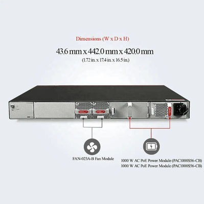 Porte Ethernet 48*10/100/1000BASE-T e porte SFP 4*10GE PoE Switch con funzione LACP